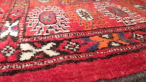 Persian Rug Turkmen Handmade Area Tribal 4'4"x5'7" (4x6) Red Green Bokhara Design #21120