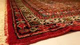Oriental Rug Pakistani Handmade Area Traditional 4'0"x6'5" (4x6) Red Blue Prayer Rug Design #32469