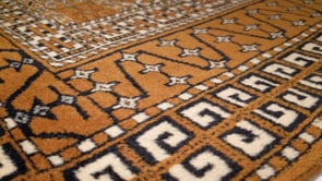Oriental Rug Pakistani Handmade Area Tribal 4'1"x6'2" (4x6) Brown Orange Bokhara Prayer Rug Design #32612