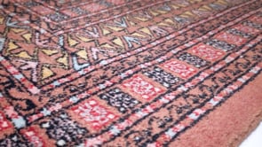 Oriental Rug Pakistani Handmade Area Tribal 4'0"x6'2" (4x6) Pink Yellow/Gold Bokhara Design #31928