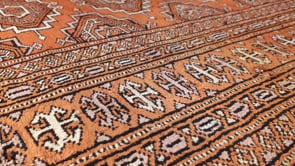 Oriental Rug Pakistani Handmade Area Tribal 4'0"x6'0" (4x6) Orange Bokhara Design #32158