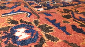 Persian Rug Baloch Handmade Area Tribal Vintage 3'10"x6'4" (4x6) Orange Blue Floral Design #32403