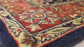 Oriental Rug Indian Handmade Area Transitional 4'6"x6'0" (5x6) Blue Red Floral Design #33326