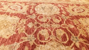 Oriental Rug Pakistani Handmade Area Transitional 4'2"x6'0" (4x6) Yellow/Gold Red Floral Design #33524