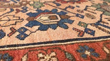 Persian Rug Malayer Handmade Area Tribal Vintage 3'3"x6'3" (3x6) Whites/Beige Red Blue Geometric Design #33622