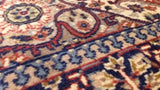 Oriental Rug Pakistani Handmade Area Traditional 4'0"x6'5" (4x6) Red Blue Floral Design #33708