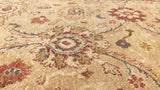 Oriental Rug Indian Handmade Area Transitional 4'0"x6'0" (4x6) Whites/Beige Green Jaipur Design #34547