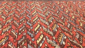 Persian Rug Malayer Handmade Area Runner Tribal Vintage 3'7"x6'5" (4x6) Red Brown Geometric Design #34595