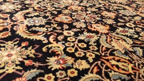 Oriental Rug Indian Handmade Area Transitional Traditional 4'1"x5'8" (4x6) Black Green Yellow/Gold Jaipur Design #34860