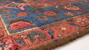 Persian Rug Malayer Handmade Area Runner Antique Tribal 3'4"x5'10" (3x6) Blue Red Floral Design #34982