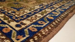 Oriental Rug Turkish Handmade Area Tribal 3'9"x5'4" (4x5) Orange Green Blue Prayer Rug Design #35147