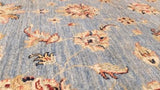 Oriental Rug Pakistani Handmade Area Transitional 4'2"x5'11" (4x6) Blue Yellow/Gold Oushak Design #35310