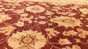 Oriental Rug Pakistani Handmade Area Transitional 4'1"x5'11" (4x6) Yellow/Gold Red Floral Design #35446