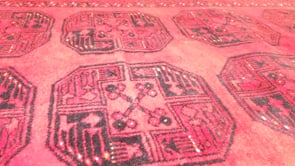 Oriental Rug Afghan Handmade Area Tribal 4'0"x6'2" (4x6) Red Bokhara Design #35513