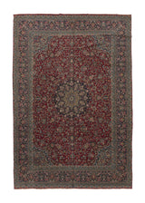 15278 Persian Rug Kerman Handmade Area Traditional 11'1'' x 16'7'' -11x17- Red Blue Floral Design