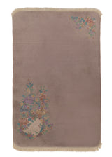 15884 Oriental Rug Chinese Handmade Area Traditional 5'0'' x 7'9'' -5x8- Purple Floral Carved Nichols Design
