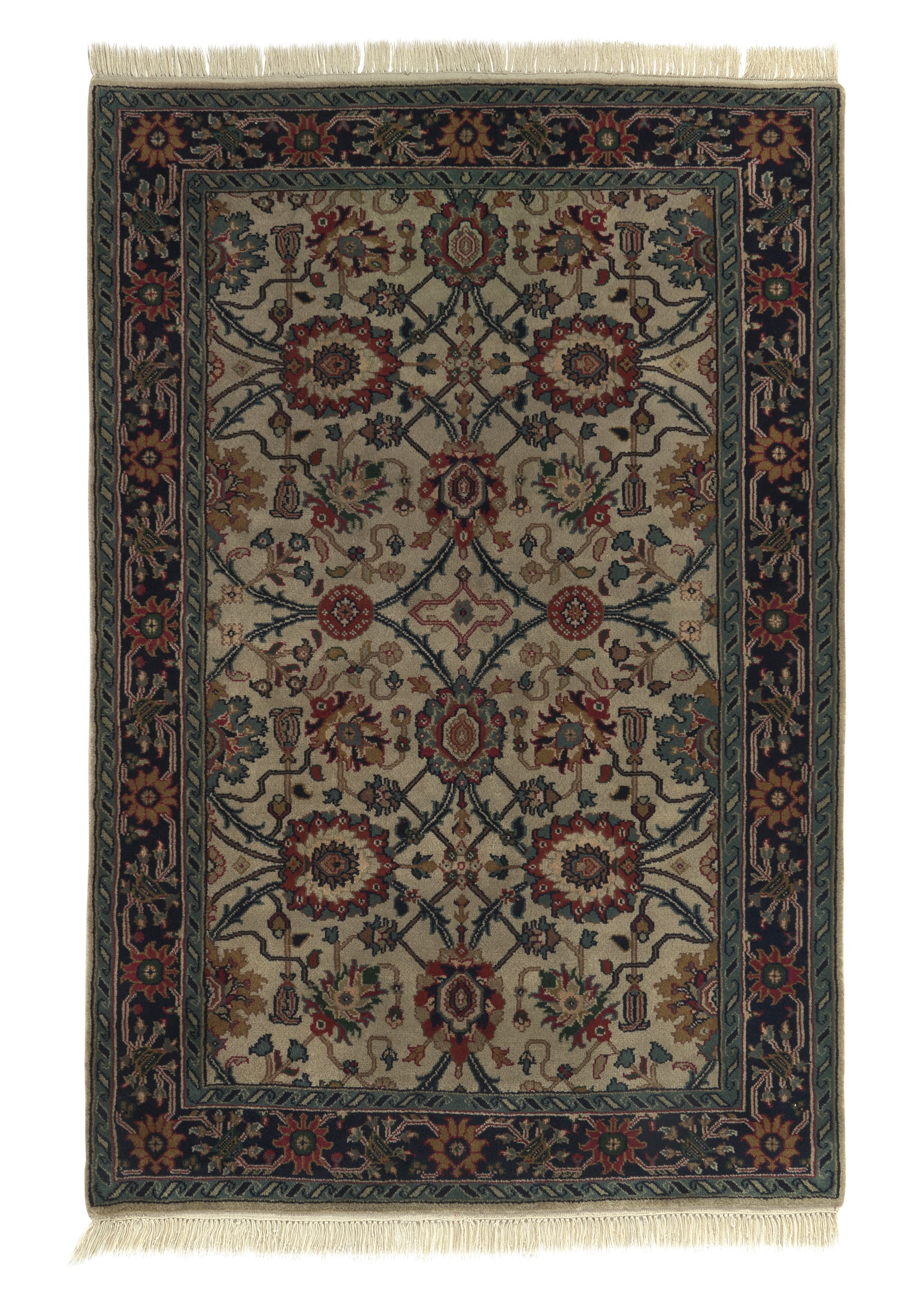 Oriental Rug Indian Handmade Area Traditional 4'0
