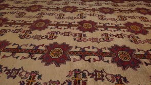 Oriental Rug Afghan Handmade Area Tribal 9'10"x11'3" (10x11) Red Geometric Design #17825