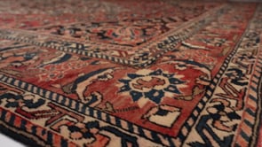Persian Rug Bakhtiari Handmade Area Tribal Vintage 8'4"x11'8" (8x12) Red Floral Design #17932