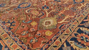 Persian Rug Mahal Handmade Area Antique Tribal 9'2"x12'2" (9x12) Red Floral Design #17974