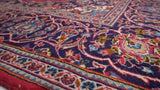 Persian Rug Ardakan Handmade Area Traditional 7'9"x11'9" (8x12) Red Blue Toranj Mehrab Design #19493