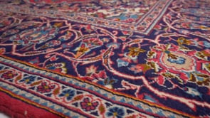 Persian Rug Ardakan Handmade Area Traditional 7'9"x11'9" (8x12) Red Blue Toranj Mehrab Design #19493
