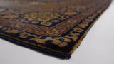 Oriental Rug Indian Handmade Area Antique Traditional 9'0"x12'3" (9x12) Yellow/Gold Blue Floral Design #20068
