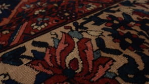 Persian Rug Bakhtiari Handmade Area Antique Tribal 8'7"x11'0" (9x11) Red Blue Garden Design #20578