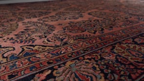 Persian Rug Sarouk Handmade Area Antique Traditional 8'6"x11'6" (9x12) Red Floral All Over Design Design #25494