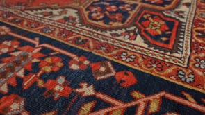 Persian Rug Farahan Handmade Area Antique Traditional 8'3"x12'0" (8x12) Red Blue Floral Design #27650