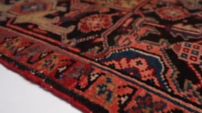 Persian Rug Bakhshayesh Handmade Area Tribal Vintage 7'7"x11'6" (8x12) Red Geometric Design #31084