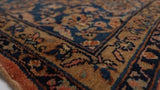 Persian Rug Malayer Handmade Area Antique Tribal 9'9"x11'6" (10x12) Red Blue Floral Design #31658