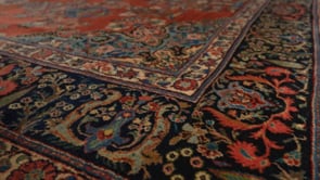 Persian Rug Ghazvin Handmade Area Traditional 8'10"x12'0" (9x12) Red Floral Vase Design #33734