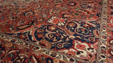 Persian Rug Bakhtiari Handmade Area Tribal Vintage 8'5"x11'10" (8x12) Red Floral Design #33915