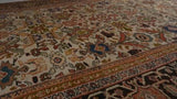 Persian Rug Sultanabad Handmade Area Antique Tribal 8'9"x11'2" (9x11) Whites/Beige Brown Floral Design #34291