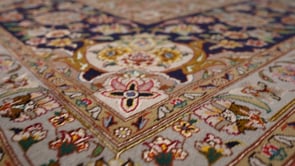 Persian Rug Tabriz Handmade Area Traditional 8'1"x11'6" (8x12) Pink Floral Naghsh Design #35561