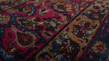 Persian Rug Lavar Kerman Handmade Area Antique Traditional 8'10"x11'10" (9x12) Pink Whites/Beige Floral All Over Design Design #36012