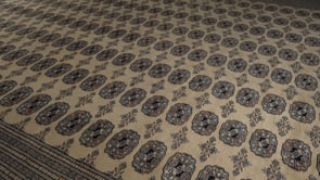 Oriental Rug Pakistani Handmade Area Tribal 9'3"x11'11" (9x12) Whites/Beige Bokhara Elephant Foot Geometric Design #16766