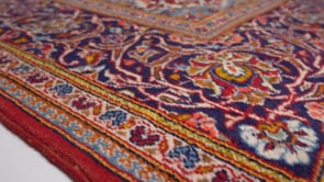 Persian Rug Ardakan Handmade Area Traditional 8'3"x11'4" (8x11) Red Blue Floral Toranj Mehrab Design #19468