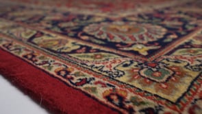 Oriental Rug Indian Handmade Area Traditional 9'0"x12'0" (9x12) Red Blue Floral Design #34225