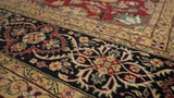 Oriental Rug Indian Handmade Area Transitional 9'0"x12'0" (9x12) Red Blue Floral Design #34578