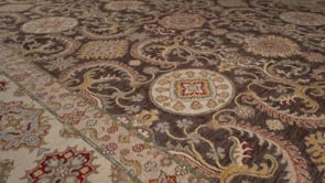Oriental Rug Pakistani Handmade Area Transitional 9'0"x11'8" (9x12) Gray Yellow/Gold Oushak Design #34925
