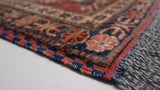 Oriental Rug Afghan Handmade Area Transitional Tribal 9'0"x12'2" (9x12) Red Blue Kazak Design #35830