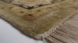 Oriental Rug Indian Handmade Area Transitional 9'0"x12'3" (9x12) Whites/Beige Jaipur Floral Design #36027