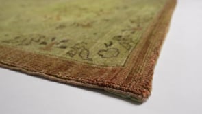 Oriental Rug Pakistani Handmade Area Transitional Vintage 8'11"x11'6" (9x12) Green Orange Overdyed Floral Design #36050