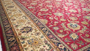 Persian Rug Tabriz Handmade Area Traditional 10'6"x13'4" (11x13) Red Green Shah Abbasi Floral Design #22140