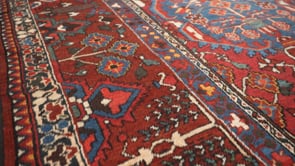 Persian Rug Bakhtiari Handmade Area Tribal 11'0"x13'2" (11x13) Red Blue Garden Design #26747