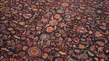 Persian Rug Bijar Handmade Area Antique Traditional 10'3"x13'2" (10x13) Red Blue Floral Design #33427