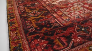 Persian Rug Heriz Handmade Area Tribal Vintage 9'5"x13'0" (9x13) Red Geometric Design #33671