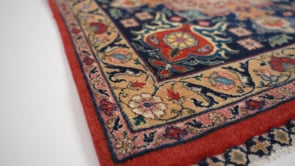 Persian Rug Tabriz Handmade Area Traditional 9'10"x13'10" (10x14) Red Blue Whites/Beige Animals Floral Design #33998